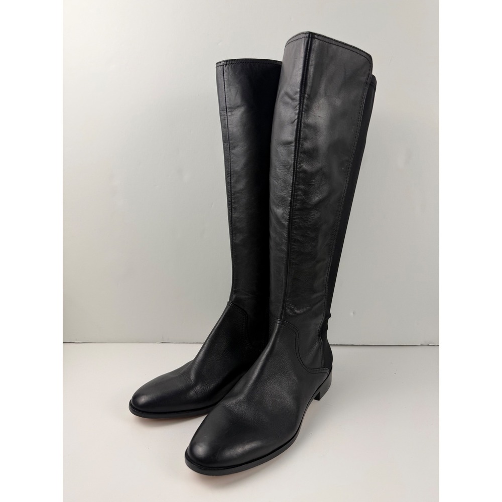 Louise et Cie Verdi Black Leather Stretch Back Tall Riding Boots Size 10